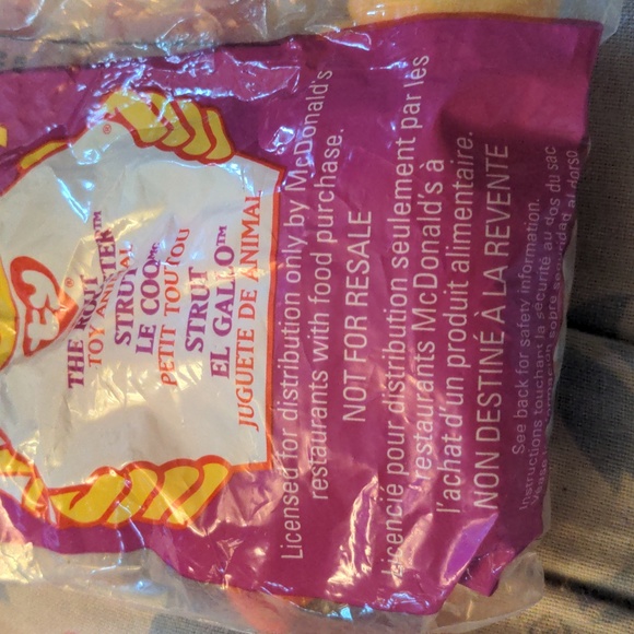 Sealed Vintage Ty STRUT THE ROOSTER TOY ANIMAL Mc Donald's Toy 1999 - Picture 3 of 6